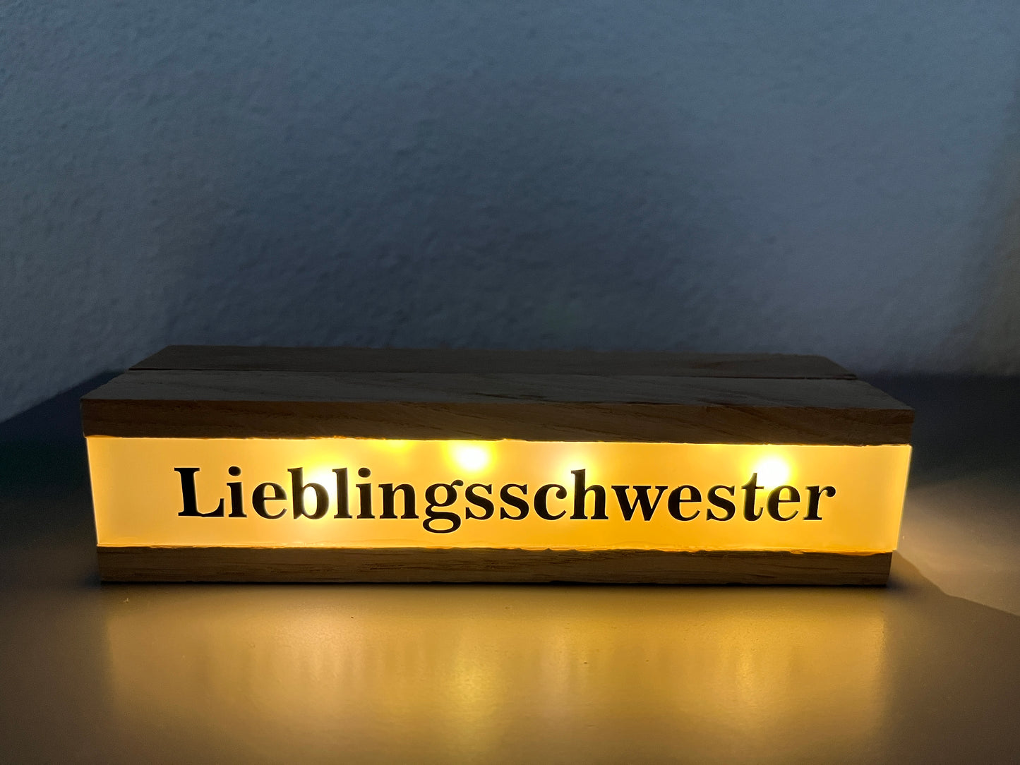 Lichtleiste LED Acryl Lieblingsschwester