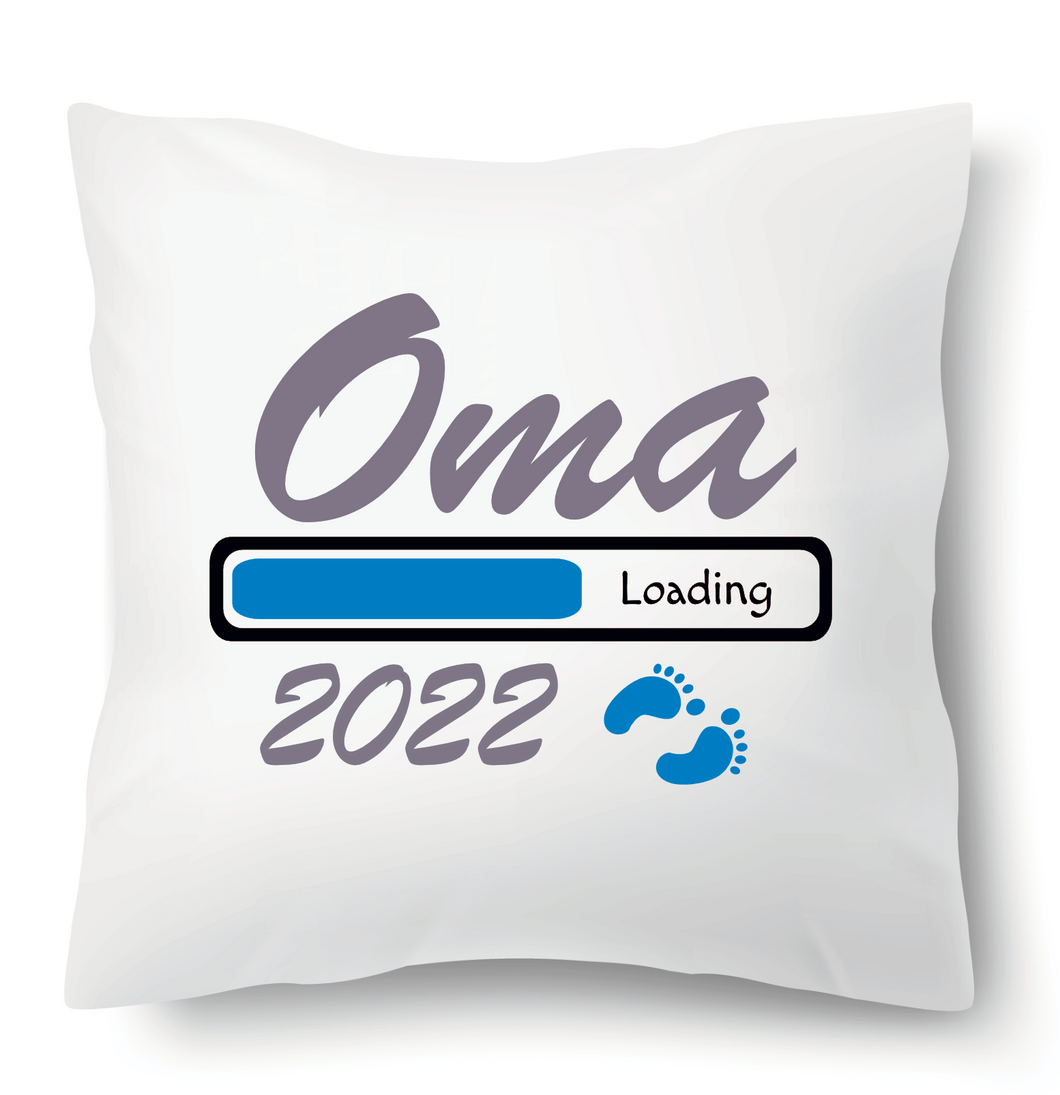 Kissen Oma 2022 Loading Blau