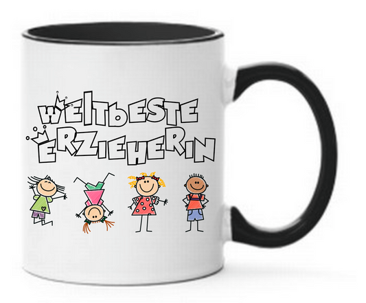 Tasse Weltbeste Erzieherin Abschied Abschiedsgeschenk Kindergärtnerin Farbwahl