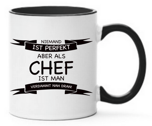 Tasse Niemand ist perfekt Chef