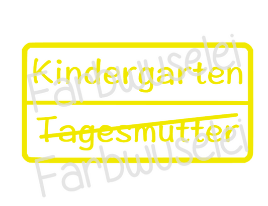 Bügelbild Kindergarten Tagesmutter Farbwahl