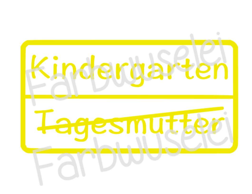 Bügelbild Kindergarten Tagesmutter Farbwahl