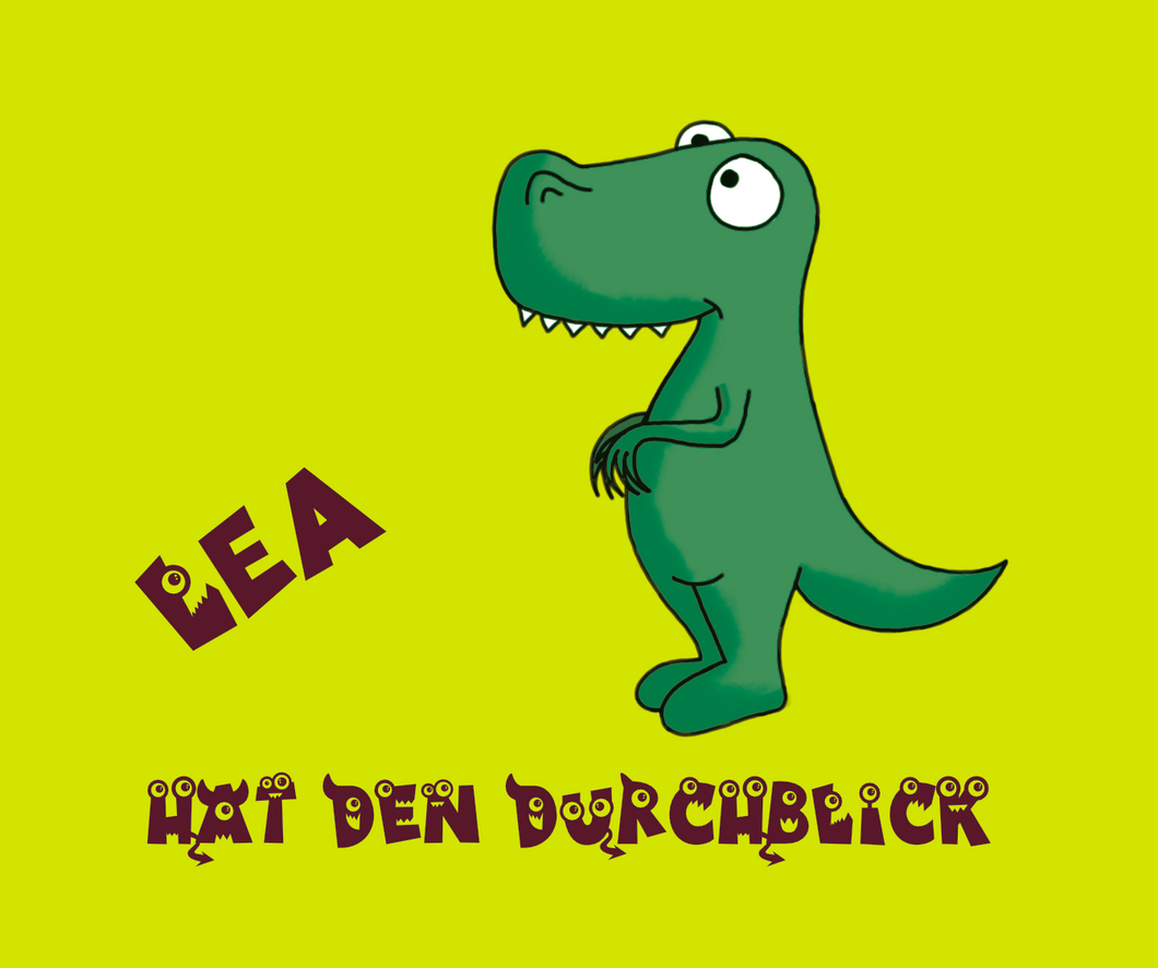Brillenputztuch Dino hat den Durchblick