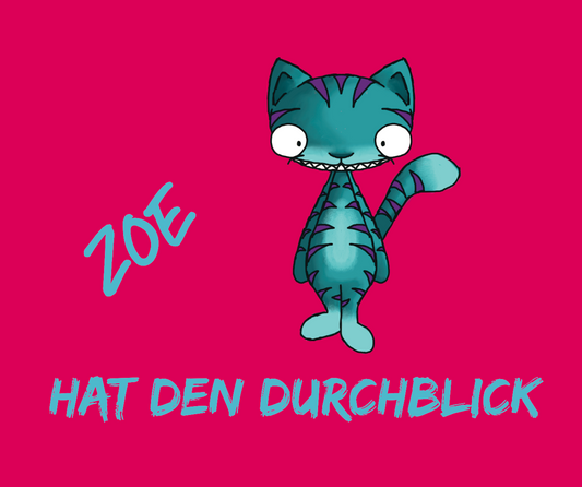 Brillenputztuch Katze hat den Durchblick PINK Name