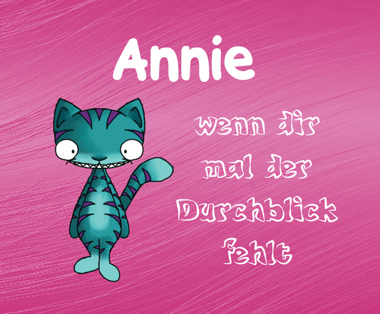 Brillenputztuch Katze Durchblick fehlt PINK Name