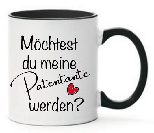 Tasse Möchtest du meine Patentante werden? Farbwahl