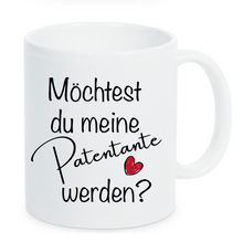 Lade das Bild in den Galerie-Viewer, Tasse Möchtest du meine Patentante werden? Farbwahl
