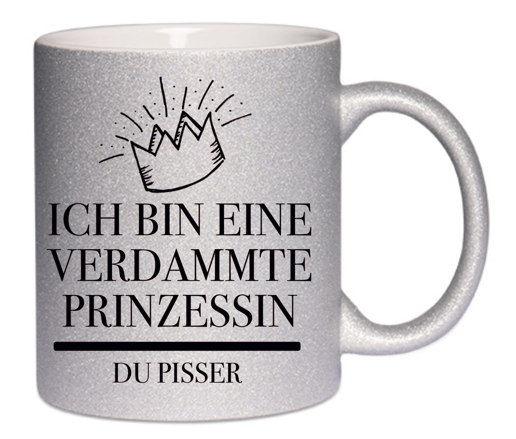 Tasse Prinzessin Glitzersilber
