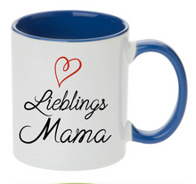 Lade das Bild in den Galerie-Viewer, Tasse Lieblings Mama mit Herz Farbwahl
