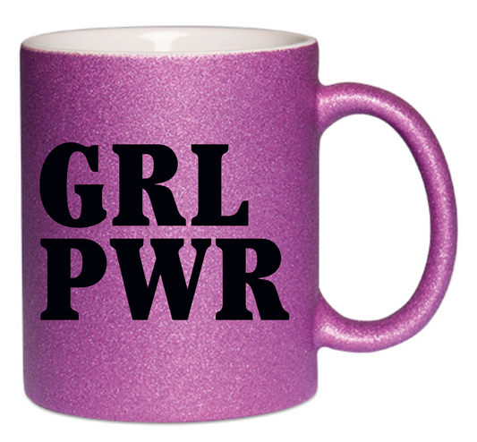 Tasse GRL PWR Glitzerpink