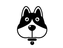 Lade das Bild in den Galerie-Viewer, Bügelbild Hund Hundekopf Farbwahl
