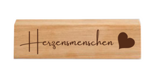 Lade das Bild in den Galerie-Viewer, Kartenhalter Bildhalter Bildleiste Holz Aufdruck Postkartenhalter
