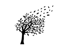 Lade das Bild in den Galerie-Viewer, Bügelbild Baum mit fliegenden Blättern Farbwahl
