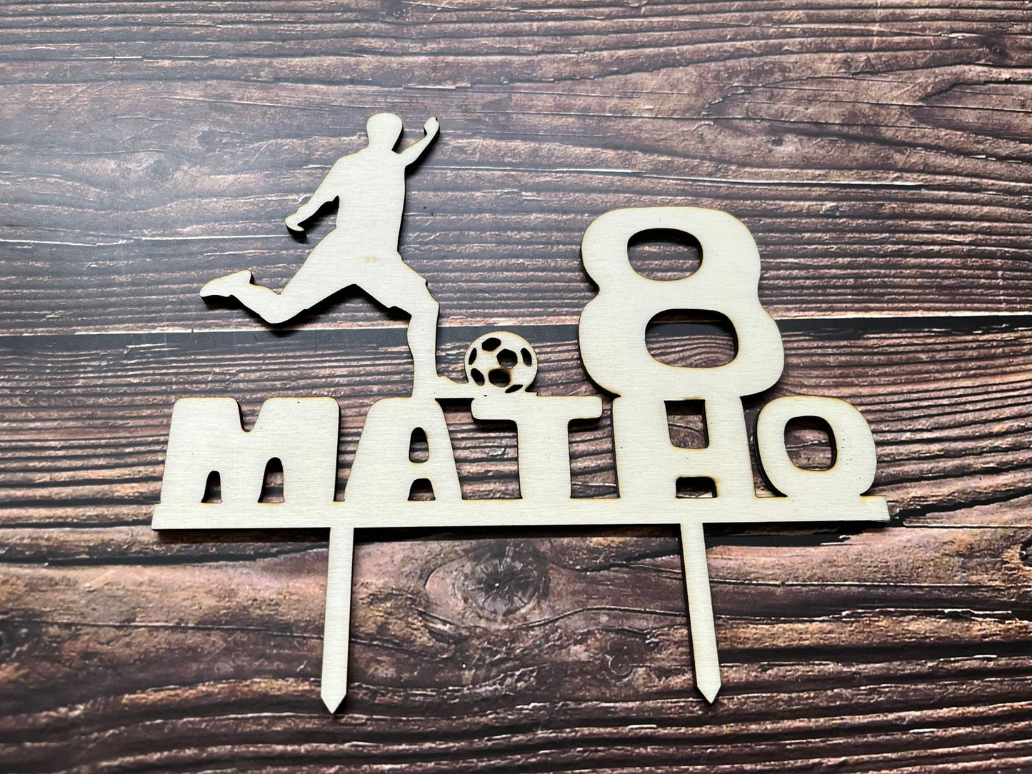 Cake Topper Fußballspieler mit Name und Alter