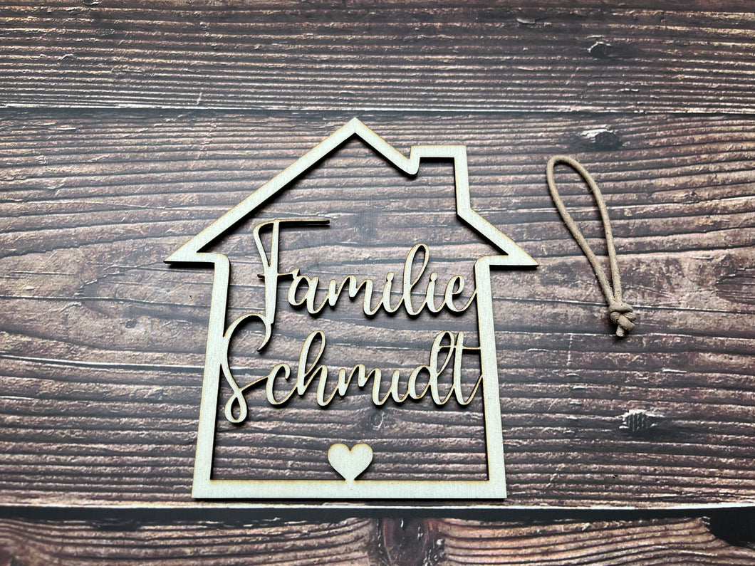 Holz Familie Name im Haus individuell