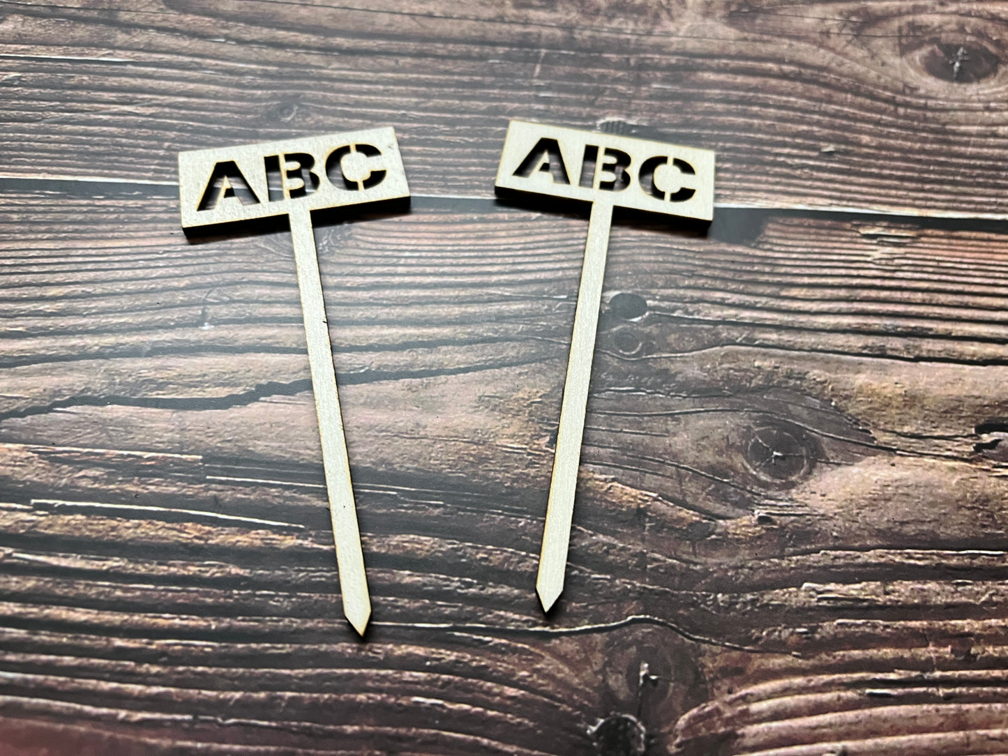 Cake Topper Holz ABC Schild Schultüte einzeln - Set