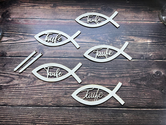 Cake Topper Ichtys Taufe Fisch verschiedene Designs