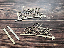Lade das Bild in den Galerie-Viewer, Cake Topper Happy Birthday verschiedene Designs
