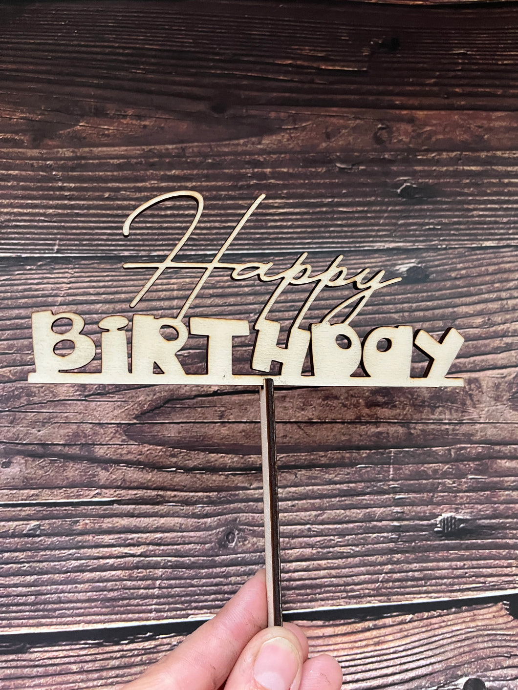 Cake Topper Happy Birthday dicke Schrift
