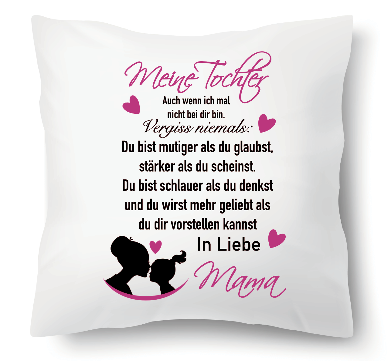 Kissen - Meine Tochter Mama PINK