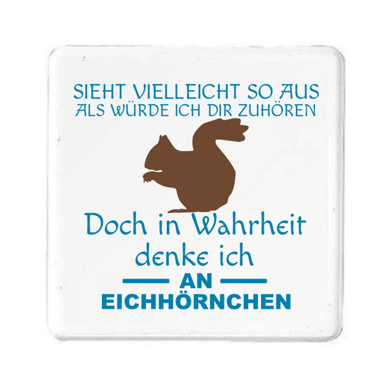 Magnet Sieht vielleicht so aus als würde ich dir zuhören Doch in Wahrheit denke ich an Eichhörnchen