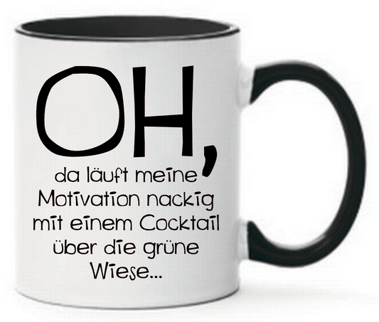 Tasse Oh, da läuft meine Motivation Farbwahl