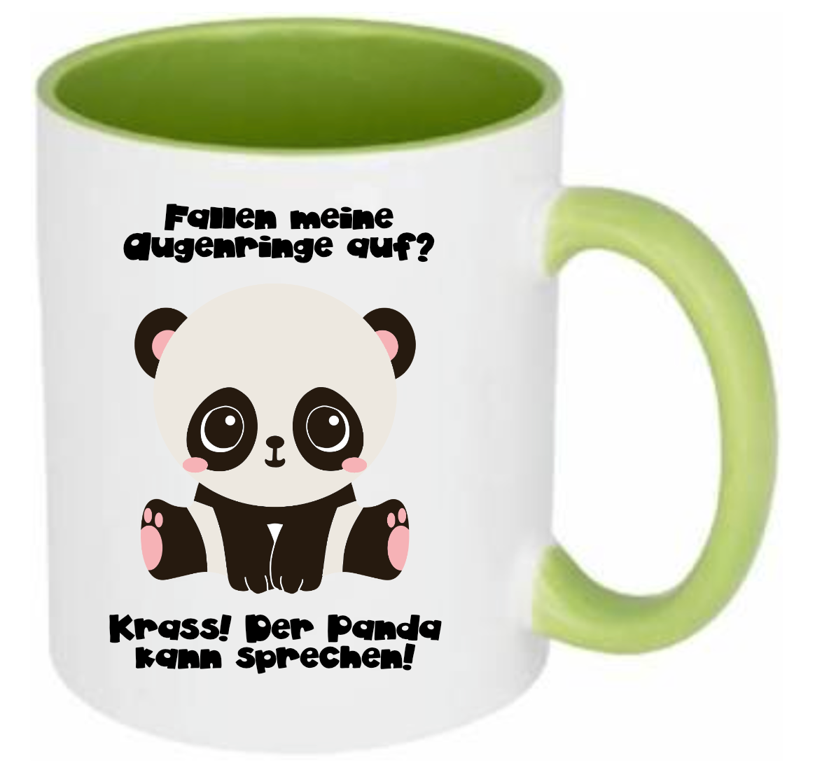 Tasse Fallen meine Augenringe auf? Krass der Panda kann sprechen freie Farbwahl