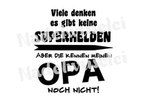 Lade das Bild in den Galerie-Viewer, Bügelbild Superhelden, mein Opa Farbwahl
