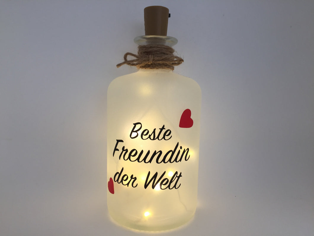 Flaschenlicht Beste Freundin der Welt kursiv
