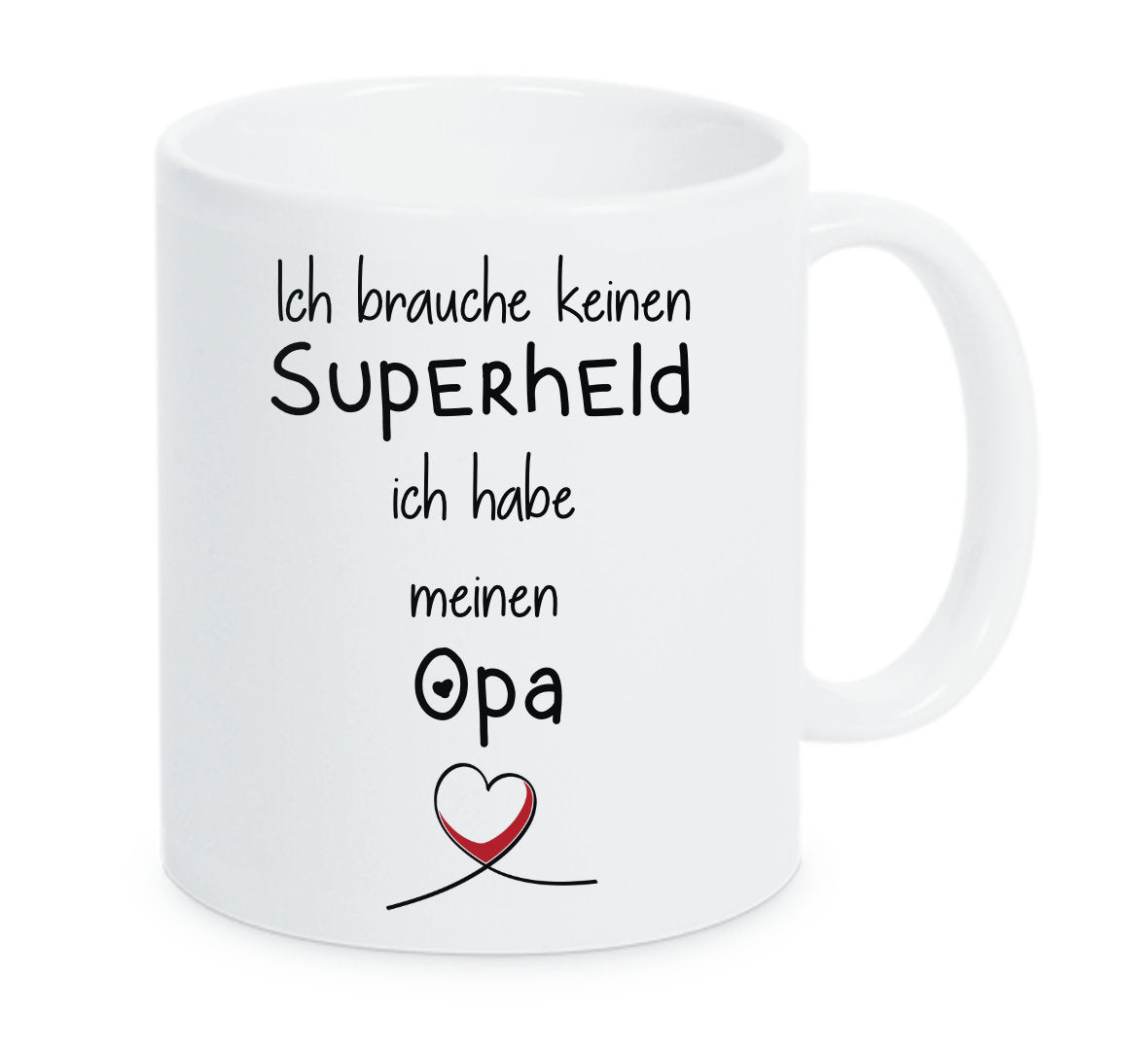 Tasse Ich brauche keinen Superheld ich habe meinen Opa weiß